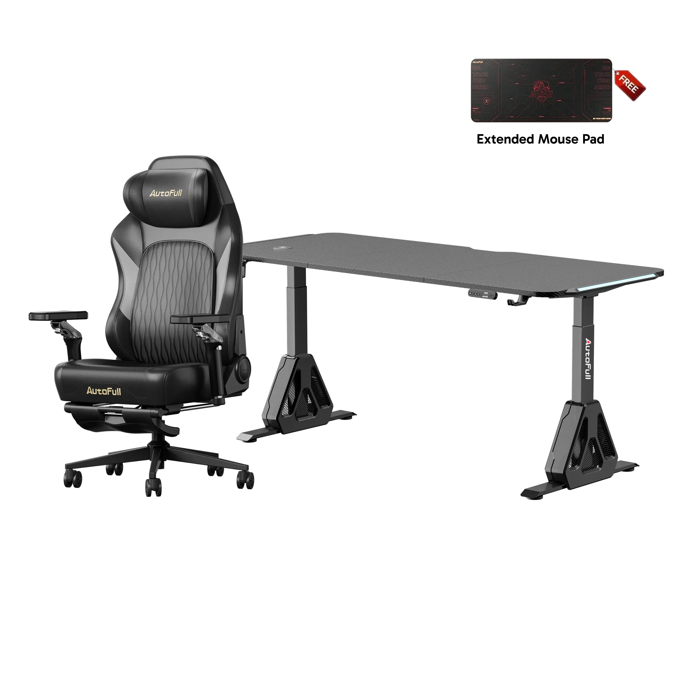 AutoFull M6 Pro Gaming Chair & A4 Pro Gaming Desk Bundle AutoFull US