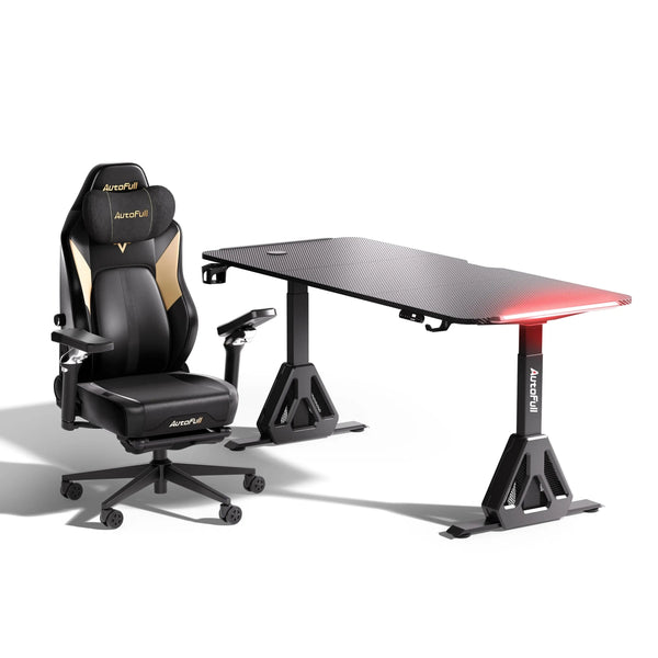 AutoFull M6 Ultra Gaming Chair & A4 Pro Gaming Desk Bundle