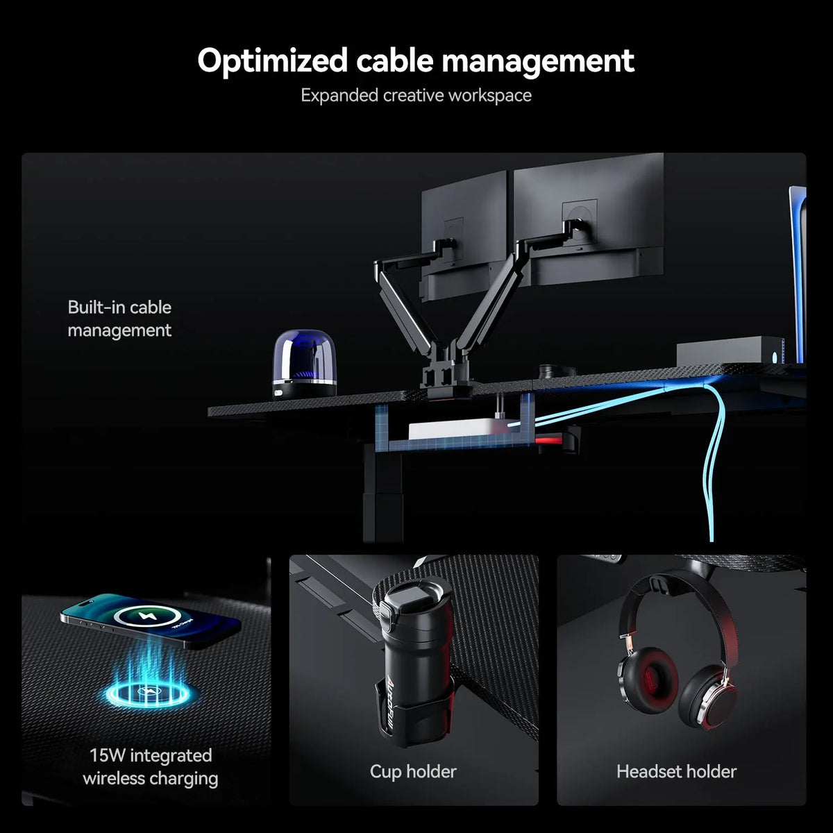 AutoFull A4 Pro RGB Gaming Desk AutoFull US