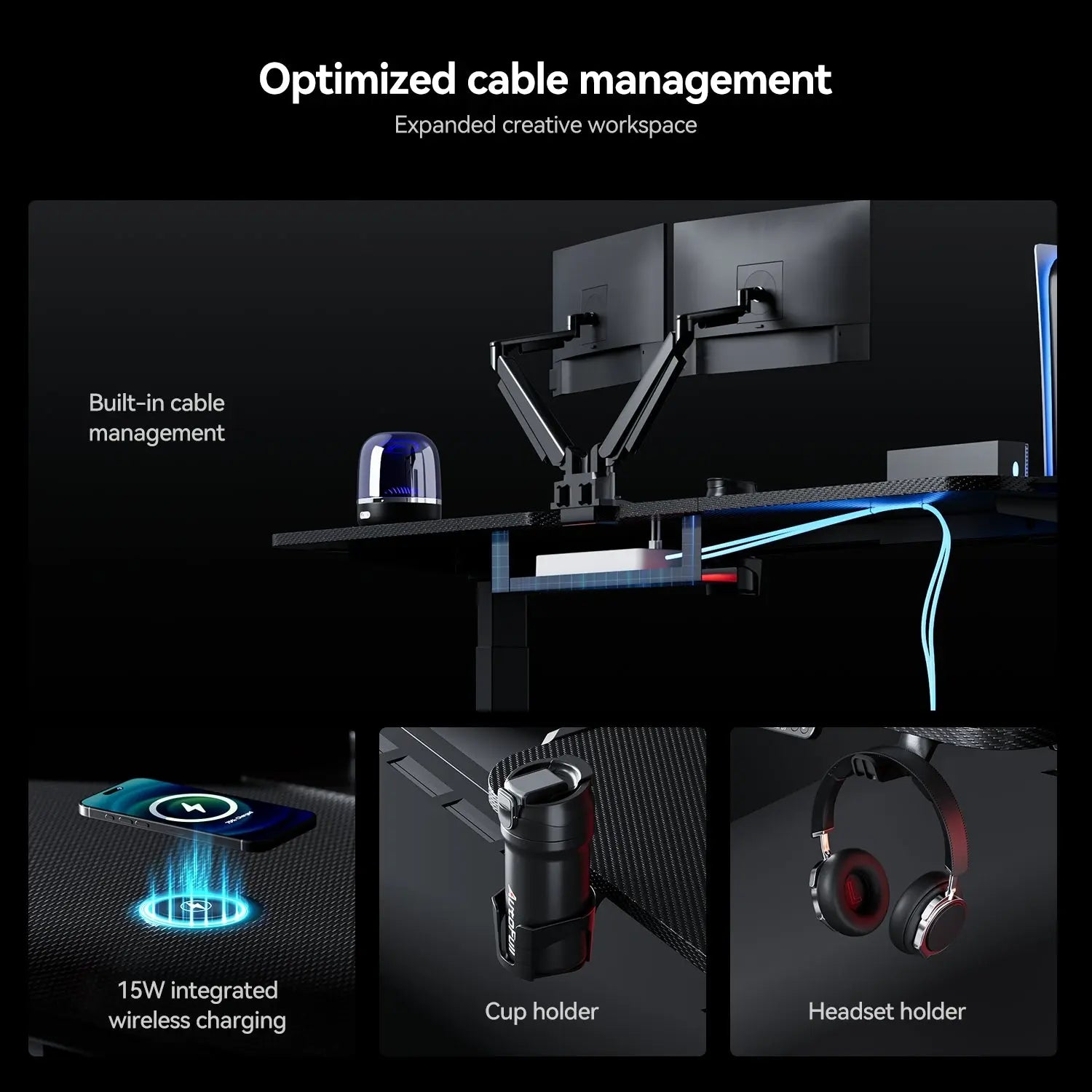 AutoFull A4 Pro RGB Gaming Desk AutoFull US