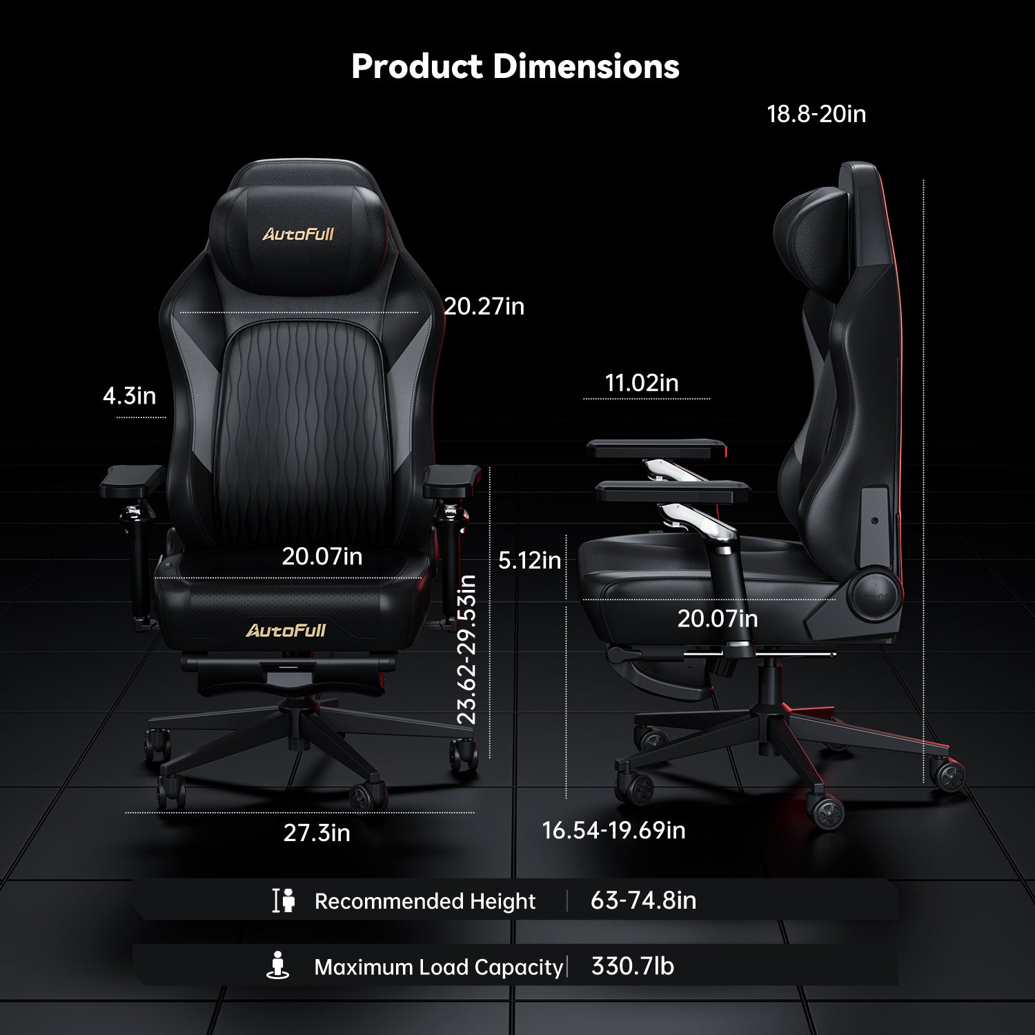 Pro Gaming Chair with Ventilation and Heating Cushion | Autofull US