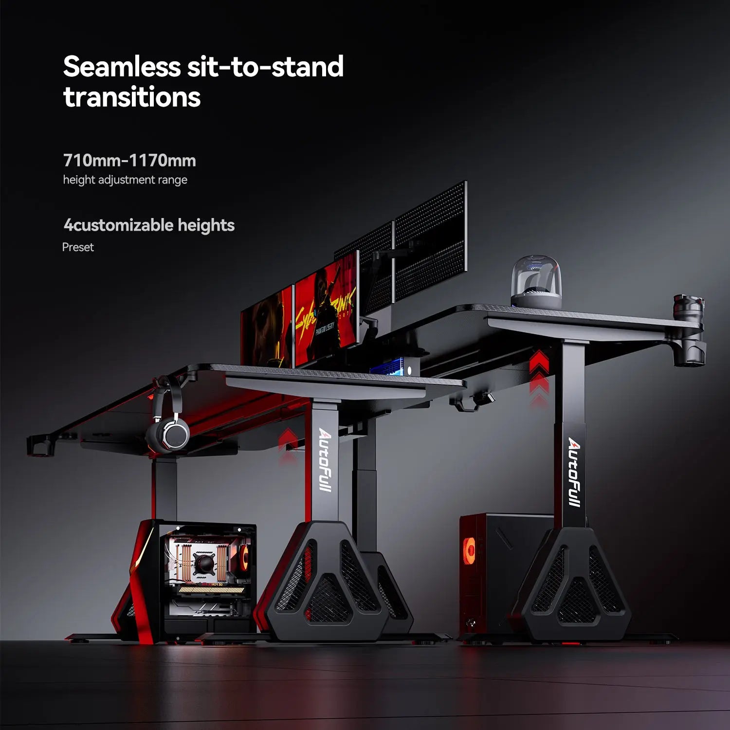 AutoFull A4 Pro RGB Gaming Desk AutoFull US