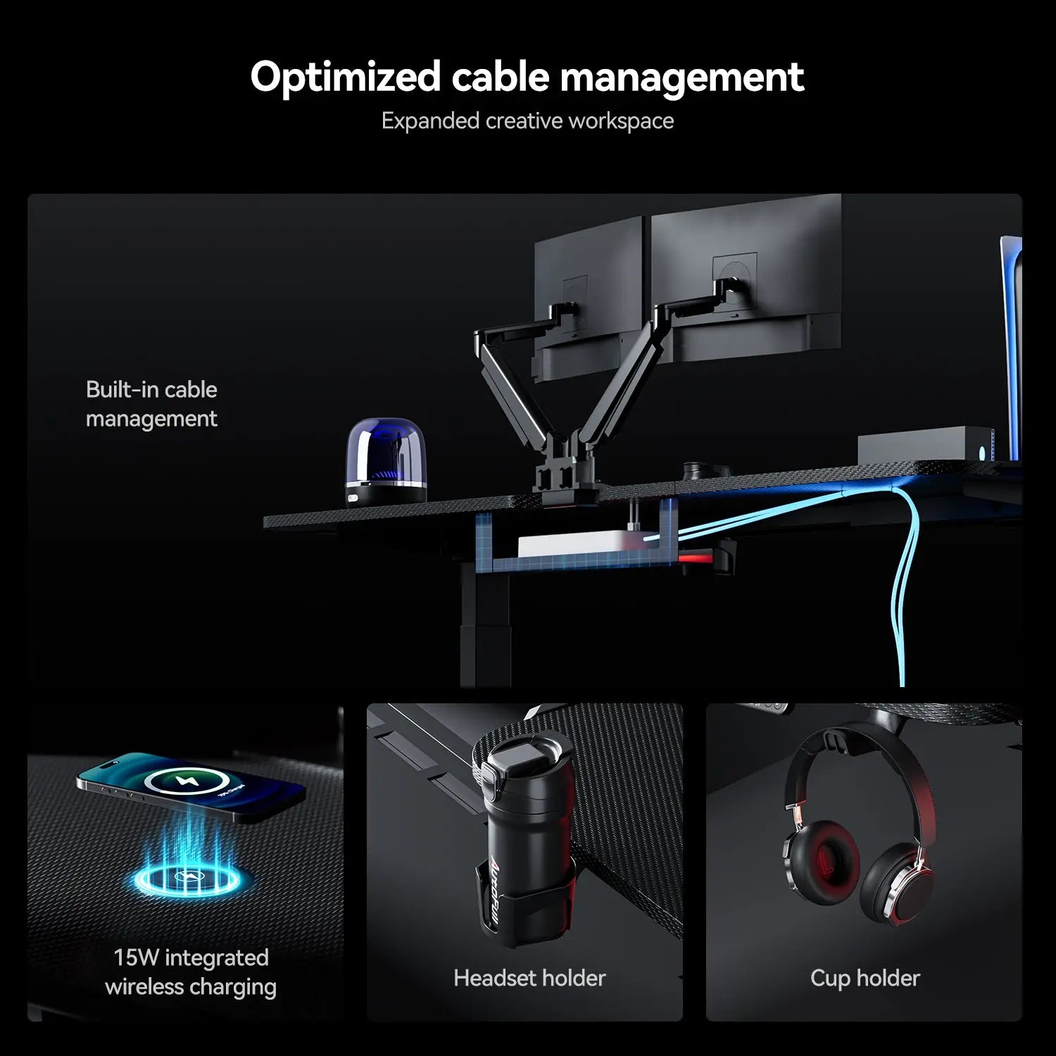 AutoFull A4 Pro RGB Gaming Desk AutoFull US
