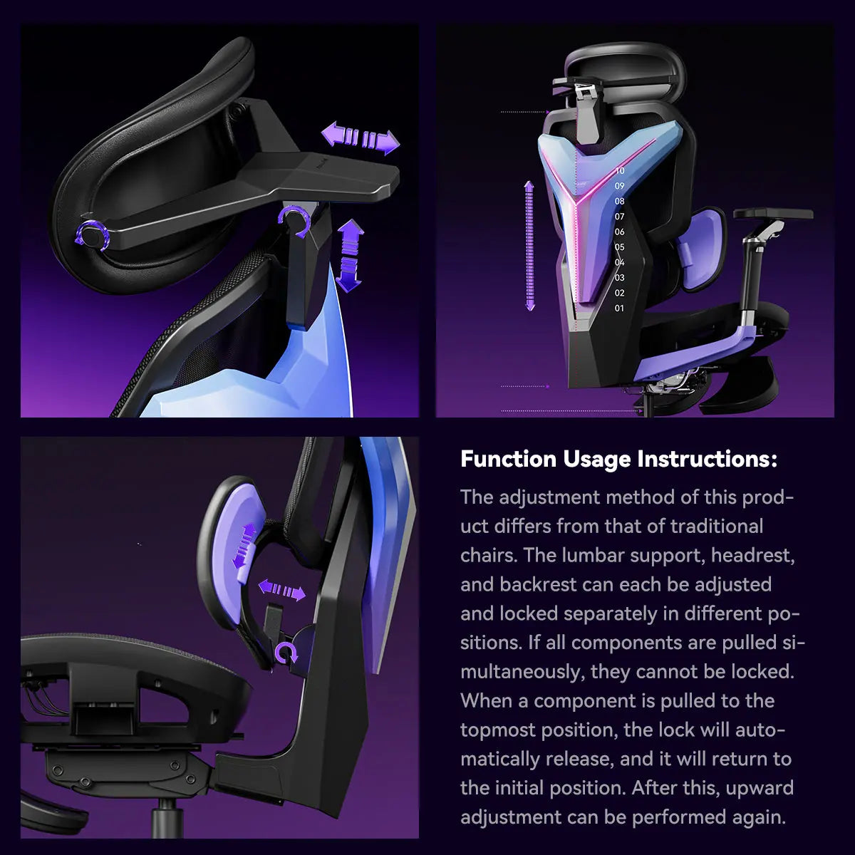 AutoFull G7 RGB Ergonomic Gaming Chair AutoFull US