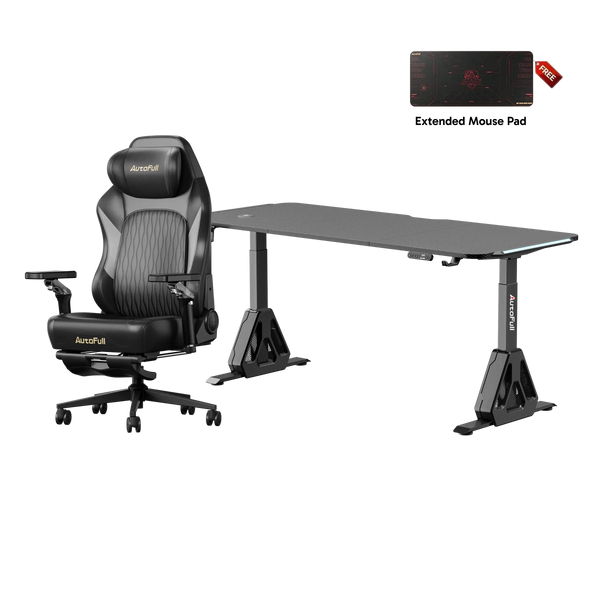 AutoFull M6 Pro Gaming Chair & A4 Pro Gaming Desk Bundle